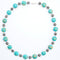 Turquoise Composite and Silver Necklace